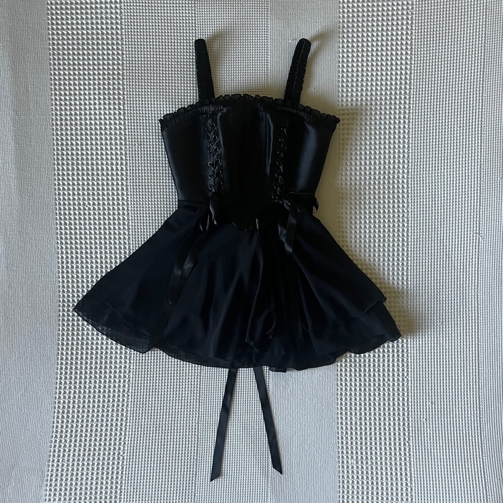 Dolls Kill - ‘Dark Earth Angel Satin Dress’ - Medium